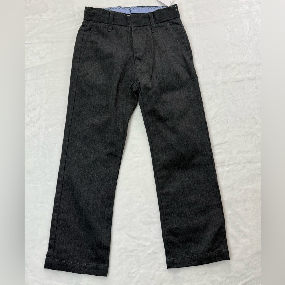GAP Dark Heather Gray Slim-Leg Trousers -‎ boys 5 - adjustable waist - church